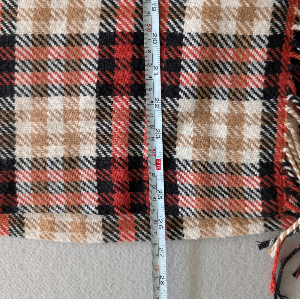 Talbots Wool Blend Faux Wrap Skirt Sz 6 Plaid Scottish Style Tartan Fringe